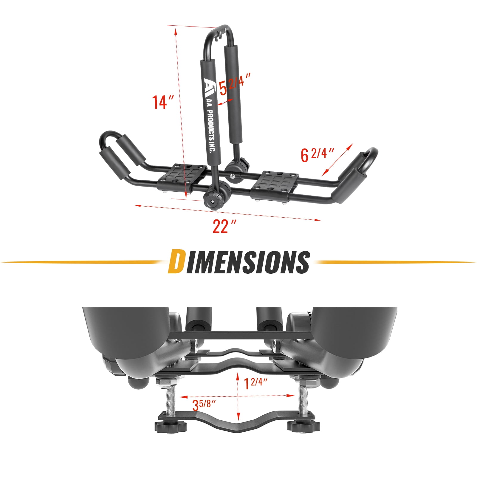 Kayak Rack For Suv AA-Racks Aluminum Kayak Rack - Foldable J-Bar ...