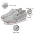 thumbnail image 3 of Luxur Women's Shoes Rhinestone Loafers Ladies Pumps Slip On Flat Wedges Casual Shoes Sneakers, 3 of 6