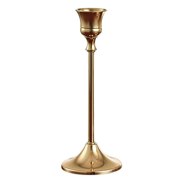 Candelabros dorados de material metálico para velas cónicas, candelero para boda, comedor, fiesta, regalo de candelabro para , M METRO