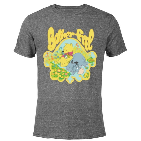 Disney Winnie the Pooh and Eeyore Bother Free - Short Sleeve Blended T-Shirt for Adults - Customized-Dark Heather