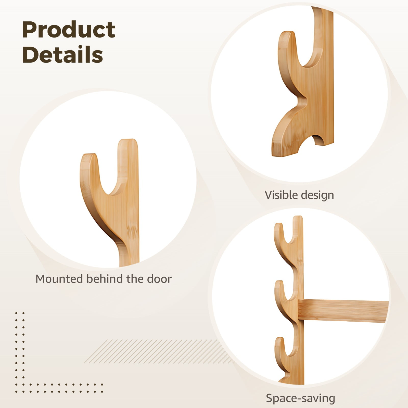2 Pack Natural Wood Katana Sword Holder – 3-Tier Display Rack, Wall-Mountable or Freestanding, Protective U-Shaped Grooves for Collection Display