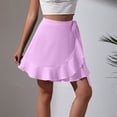thumbnail image 5 of Sentmoon Skirt High Waist Tennis Skirts for Women with Shorts Fashion Solid Color Regular Fit Skirt with Shorts for Lounge and Sleep S-XL, 5 of 8