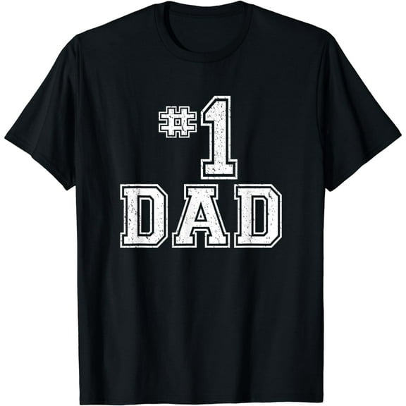 #1 Dad Number One Father's Day Vintage Style T-Shirt