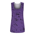 thumbnail image 4 of ZQGJB Summer Tank Tops for Women Loose Fit Pleated Square Neck Sleeveless Tops Cute Plain Tees Loose Fit Curved Hem Flowy Tunic Blouse Z06-Purple XXL, 4 of 5