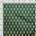 thumbnail image 2 of oneOone Polyester Lycra Dark Teal Green Fabric Argyle Check Sewing Material Print Fabric By The Yard 56 Inches Wide, 2 of 4