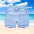 thumbnail image 2 of Lovzfmll Boys & Girls Pocket Shorts, Solid Color Elastic Waist Casual Athletic Shorts for Summer for Toddler 1-2 Years, 2 of 8