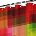thumbnail image 3 of Colorful Rainbow Checkered Pattern Shower Curtain 36"x72" ,Bathroom Decorative Shower Curtains Set with 12 Hooks,Modern Waterproof Washable Shower Curtain, 3 of 6