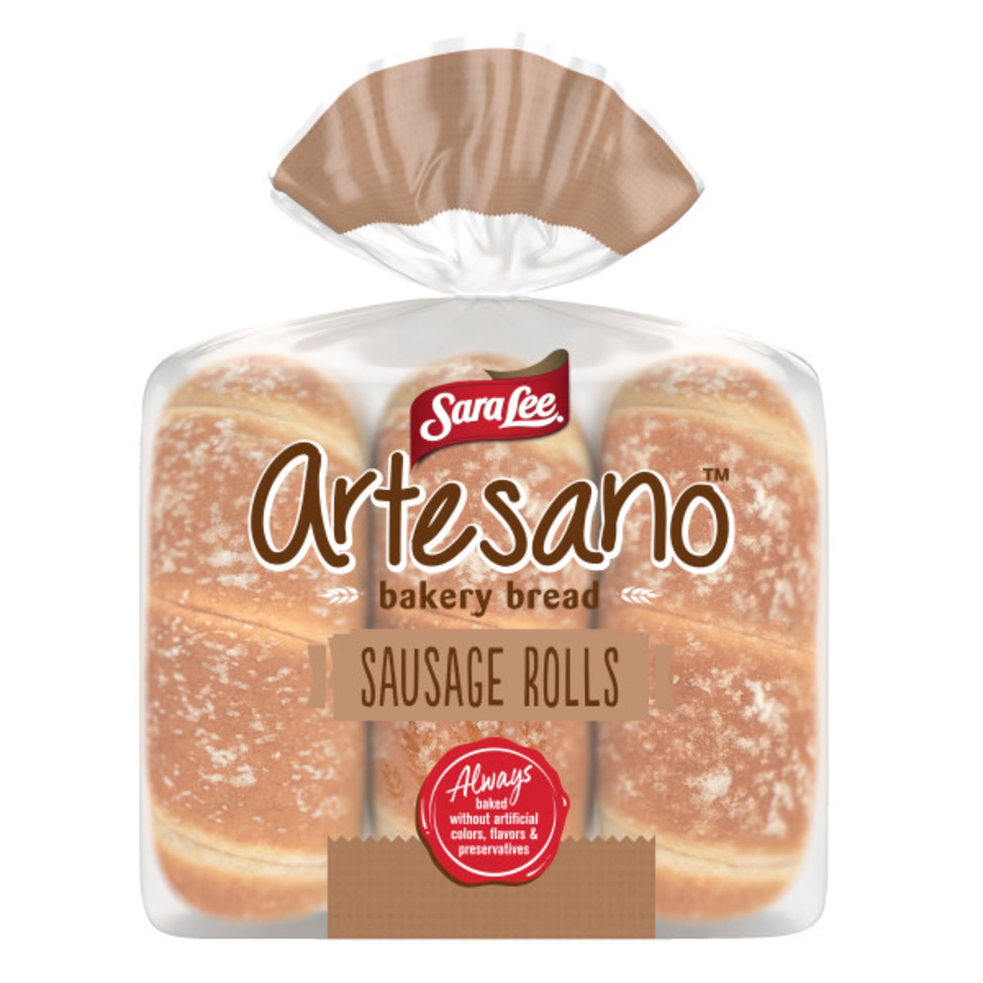Sara Lee Artesano Bakery Sausage Rolls, No High Fructose Corn Syrup, 6  Rolls, 15 Ounce Pack 