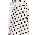 thumbnail image 5 of Women's Casual Floral A-line Printed High Waist Bow Tie Belted Knee Length Midi Skirt, 5 of 6