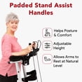 thumbnail image 3 of ProHeal Rollator Walker with Seat - 8" Wheels, 19"Seat - Includes Cup Holder, Storage Bag, and LED Light, 3 of 8