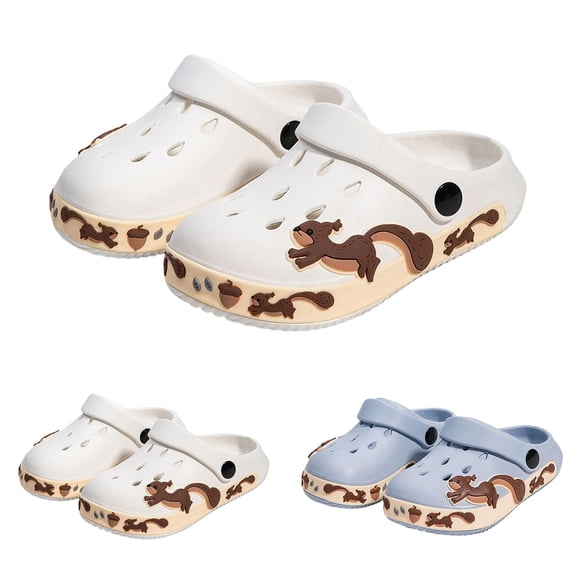 CAIXIA Boys Girls Cute Clogs Shoes Girls Summer Casual Clogs Fashionable Lightweight Comfortable Cartoon Kids Footwear For Daily Wear Indoor Outdoor,White