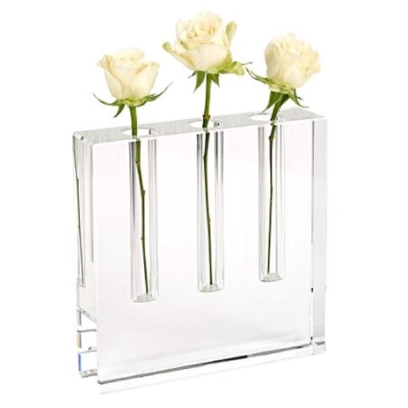 Modern Clear Square Block Optical Crystal Vase