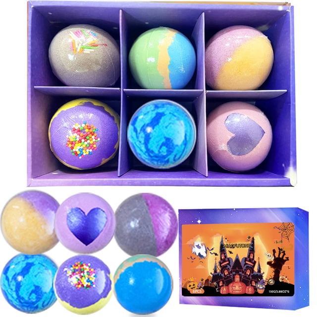 Amzcrzy Haiyan Bath Ball Bath Gift Set Bath Bath Bombs with Hidden Toys Storage Trunks & Bag Storage and Organization Home Storage