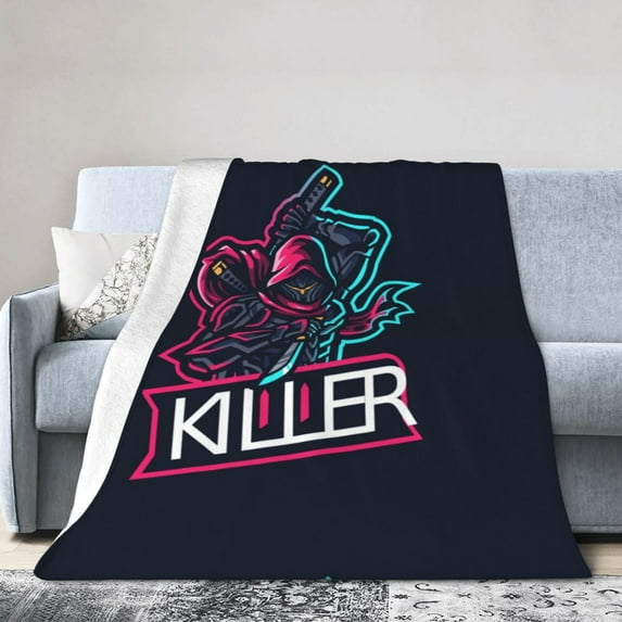 ZICANCN Anti-Pilling Flannel Bed Throw Blankets E-Sports Neon Logo , Couch Ultra Soft Micro Fleece Sofa Bed Camping Travel Blanket for Adults 80"x60"