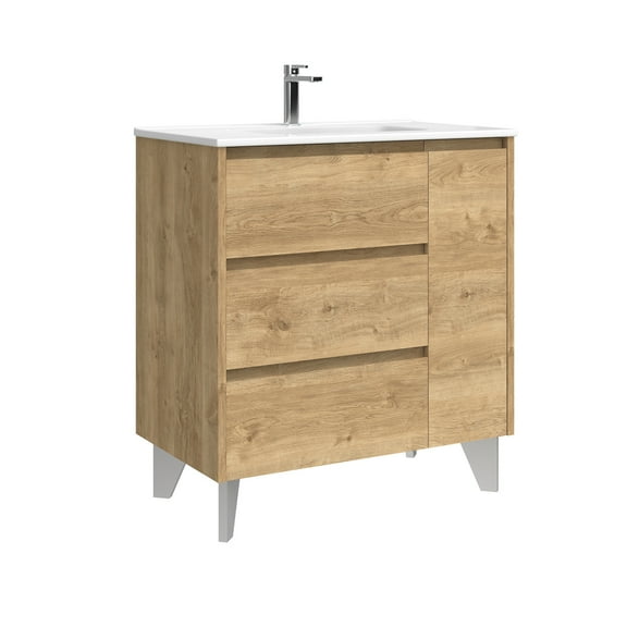 Ws Bath Collections Lila C80 Lila 32" Free Standing Single Basin Vanity Set - Wood
