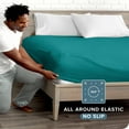 thumbnail image 3 of Bare Home Fitted Sheet - Premium 1800 Collection - Deep Pocket - Ultra-Soft Wrinkle Resistant - King, Emerald, 3 of 7