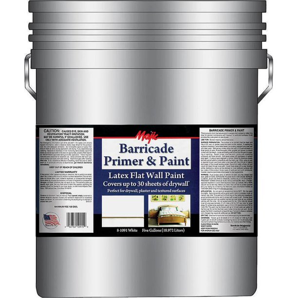 PRIMER PAINT LATEX FLT WHT 5GA