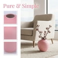 thumbnail image 2 of Unique Bargains Modern Ceramic Home Decor Small Ribbed Bud Vase Pink 4.3" x 4.3" x 4", 2 of 6