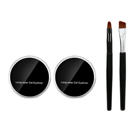 Gel Eyeliner, Eyeliner Makeup, Makeup Tool Waterproof With 2pcs Brush For Girl