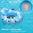 thumbnail image 4 of Blue and WhiteRiver Tubes for Floating Heavy Duty, Pool Float Adult, 53" Inflatable Float Tube for Beach Lake Rafting, River Floats with Mesh Bottom, 4 of 6