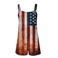 thumbnail image 4 of Save On Summer Jumpsuits for Women 2025 Independence Day Romper Wide Leg Shorts Bib Overalls American Flag Sleeveless Rompers Baggy Boho Overalls beach holiday outfits, 4 of 5