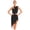 Black, variant on Women One Shoulder Lyrical Modern Dance Dress Ballet Leotard Black XXL