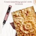 thumbnail image 6 of Wiher Engraving Pen with 30 Bits, Mini Electric DIY Engraver Cordless Rotary Tools Portable Engraving Pen for Metal, Wood, Glass and Plastic, Jewelry (Pink), 6 of 6