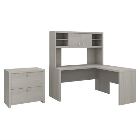Office By Kathy Ireland Echo L Shaped Desk With Hutch And Lateral