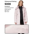 thumbnail image 5 of WenVen Women's Puffer Coat Waterproof Winter Jacket Hooded Insulated Parka with Breathable Lining Pink M, 5 of 11