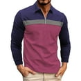 thumbnail image 2 of Ceisia Men Color Block Long Sleeve Zipper Casual Daily Outdoor Versatile Gift Fashion Athletic Top, 2 of 9