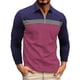 thumbnail image 2 of Ceisia Men Color Block Long Sleeve Zipper Casual Daily Outdoor Versatile Gift Fashion Athletic Top, 2 of 9