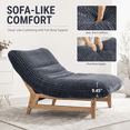 thumbnail image 5 of 43" Oversized Accent Chair, Paproos Comfy Reading Chair, Cloud Lounge Accent Chair Bean Bag Chair for Adults, Corduroy Upholstered Lazy Sofa for Living Room Bedroom, Dark Gray, 5 of 11