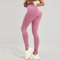thumbnail image 6 of WULMLEO Compression Leggings for Women Tummy Control Butt Lifting Legging Tights Workout Quick Dry High Waisted 7/8 Leggings Pink 2XL, 6 of 6