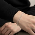 thumbnail image 3 of Tilo Jewelry Solid 925 Sterling Silver 2.75mm Anchor Mariner Chain Bracelet with Secure Lobster Lock | 7.5 Inch | Everyday Bracelet for Women, Men, Unisex, 3 of 10