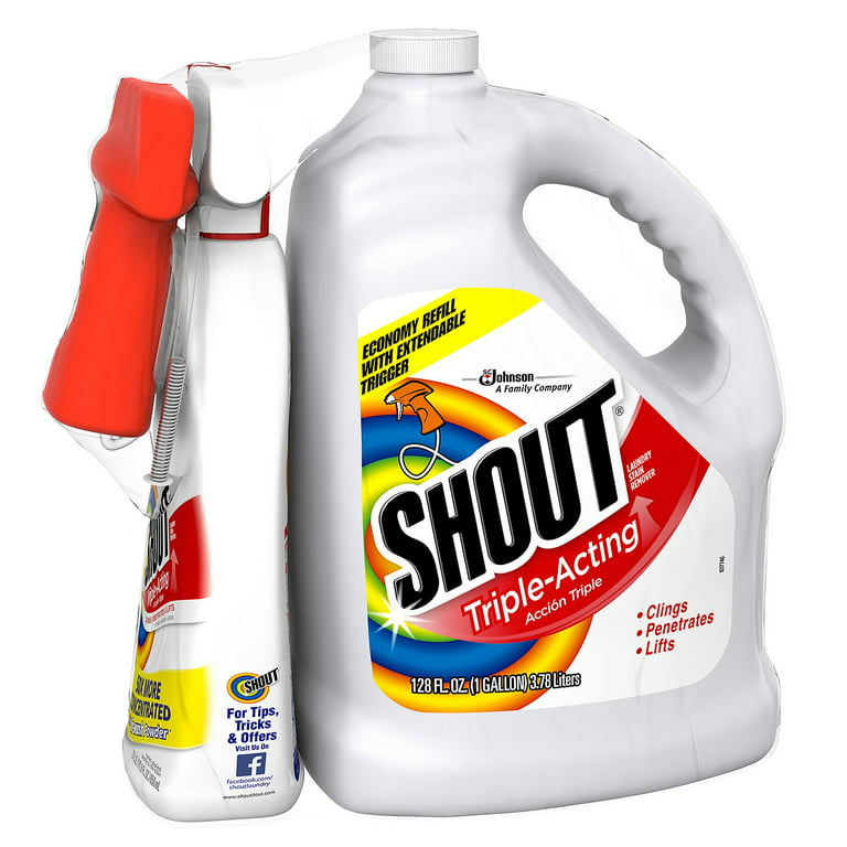 Shout Stain Remover, 1 gal. with Spray Bottle