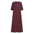 thumbnail image 5 of adviicd Robes d'Été pour Femmes Robe à Volants Superposés Décontractée Imprimé Floral Sans Manches Mini Robe Courte Rouge,L, 5 of 5
