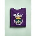 thumbnail image 3 of Vibin’ Since Day One - Cool Retro Emoji Smiley Graphic Women's Sweatshirt, 3 of 4