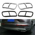 thumbnail image 3 of 2Pcs Car Rear Bumper Tail Pipe Cover Trim Decorative For A-U-D-I Q7 2016-2019 Stainless Steel, 3 of 7