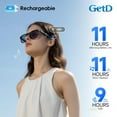thumbnail image 4 of GetD Lunettes IA pour Hommes et Femmes, Lunettes Intelligentes Propulsées par ChatGPT, Traduction IA en Temps Réel avec 147 Langues, Lecture de Musique 11 H, Lunettes Bluetooth avec Lentille Photochromique, 4 of 8