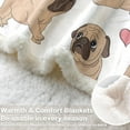 thumbnail image 4 of Pug Blanket Twin Pug Dog Print Blanket Soft Fleece Puppy Blanket for Kids Adults Women Girls Cute Pug Heart Sherpa Blanket for Couch Travel Office (Twin Size 60"x 80"), 4 of 6