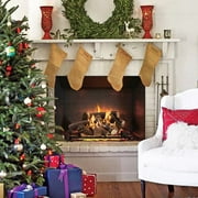 ATR ART to REAL 9 Pcs Fake Gas Fireplace Logs,Ceramic Wood Log Sets for Indoor or Outdoor Fire Pit