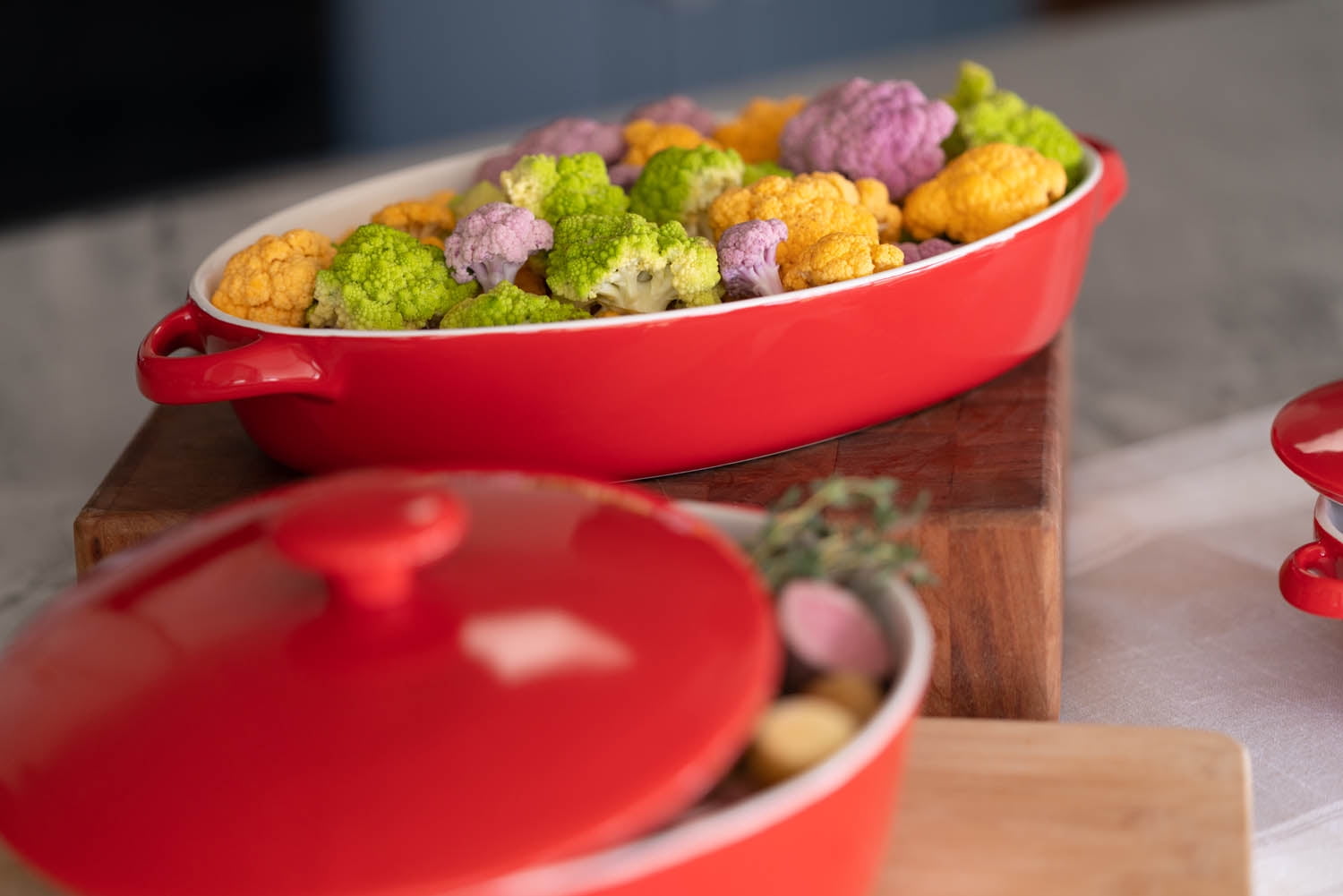10 Strawberry Street Sienna Oval 13" and 10.5" Stoneware Bakeware Set of 2, Red