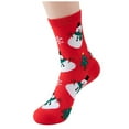 thumbnail image 2 of Lilgiuy Christmas Socks for Women Fun Cartoon Pattern Crew Socks Soft Cozy Cotton Socks Novelty Christmas Birthday Holiday Gift, 2 of 2