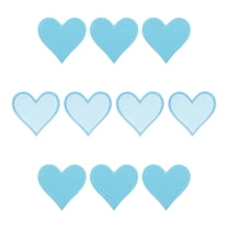 Uxcell Hearts Patches Light Sky Blue Iron-On Patch Sew Embroidered Applique 2.8x2.68 Inch Clothing Repair Backpack 10Pcs