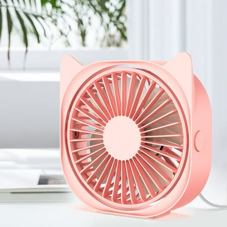 

USB Desk Fans Powerful 3 Speed Adjustable Silent Table Fan Quiet Cooling Fan Mini Personal Fan 360°Rotation Desktop Fan for Home Office Car Outdoor Travel