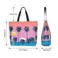 thumbnail image 5 of Disketp Beach with Palm Trees Tote Bag for Women, Handbag Shoulder Tote Bag, for Shopping and Travel, 5 of 8