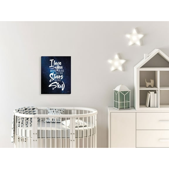 Gango Home Decor Contemporary More than All the Stars; One 12x16in Hand-Stretched Canvas