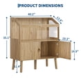 thumbnail image 2 of Mteryoing Large Wooden Hamster Cage with Built-in Storage Cabinet, 40" Small Animal Enclosure with Acrylic Panels for Guinea Pig, Natural/Walnut, 2 of 8