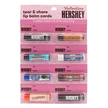 Hershey Tear and Share Lip Balms, 8 Pieces, Multiple Flavors, 3.71 oz