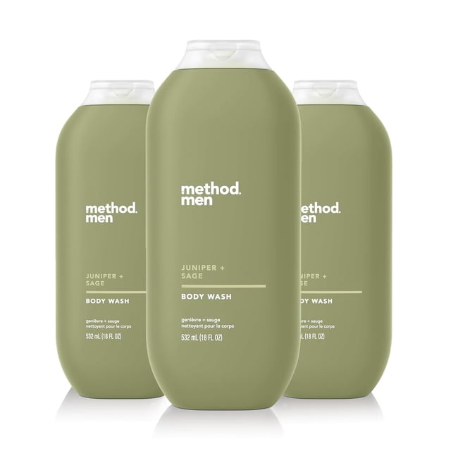Body Wash Method Men Juniper + Sage, 540 ml (paquete de 3)